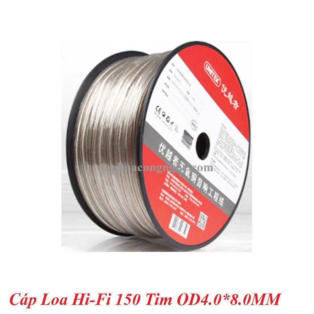 Unitek 26835 C9013TP 100M 150 Tim Od4.0*8.0Mm Cáp Loa Hi-Fi 30026835